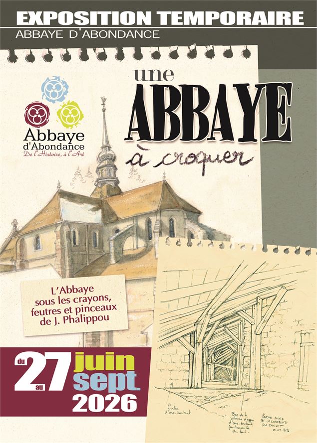 Exposition : « Une Abbaye à croquer »_Abondance - Jérome Phallipou