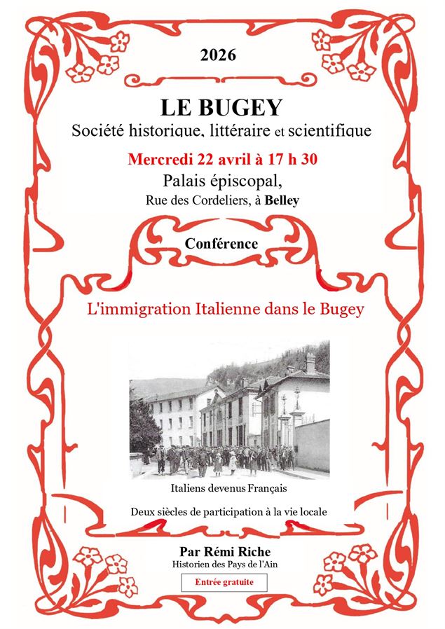 L'immigration italienne dans le Bugey_Belley - Société Savante Le Bugey