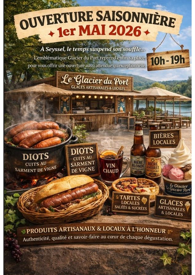 Le Glacier du Port ouverture saisonnière à Seyssel - Le Glacier du Port