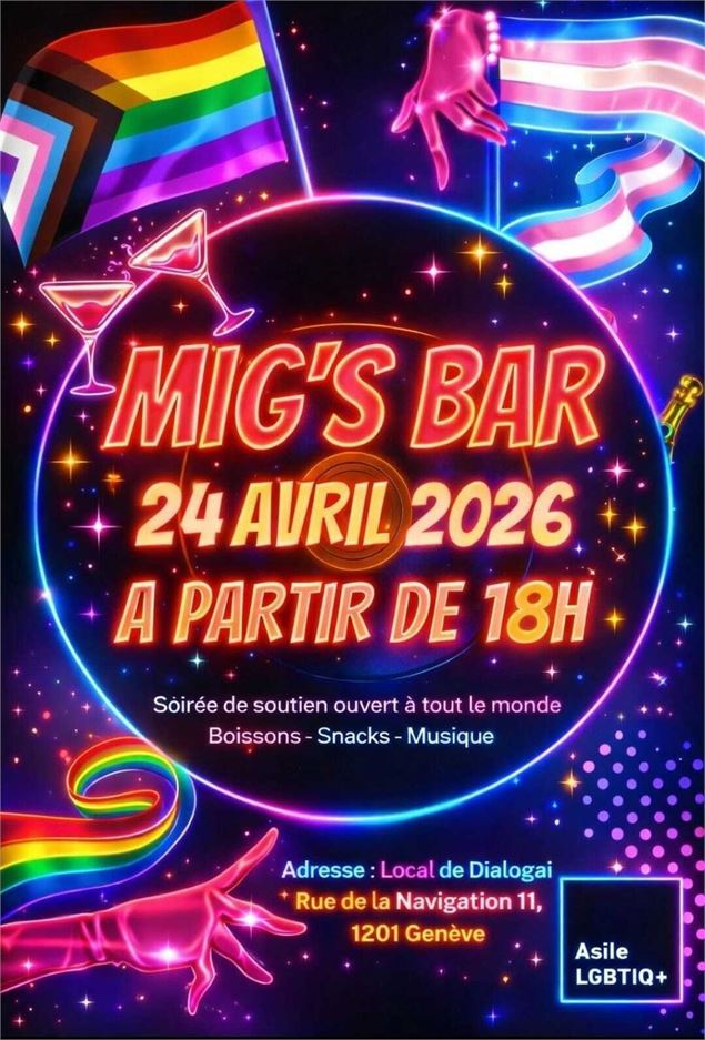Mig's Bar Soirée de soutien - Asile LGBTIQ+