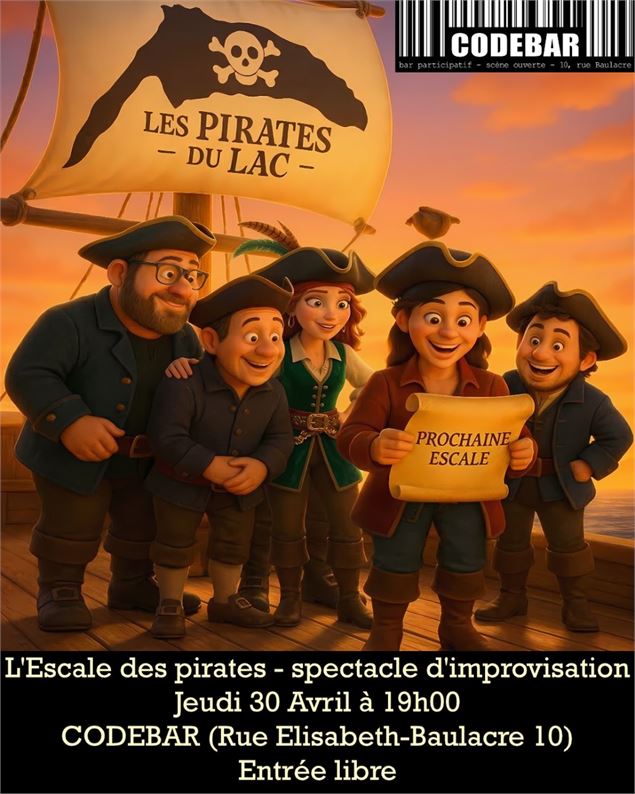 L’Escale des Pirates -  Cabaret d’Improvisation - par les pirates du lac - DR