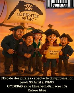 L’Escale des Pirates -  Cabaret d’Improvisation - par les pirates du lac - DR