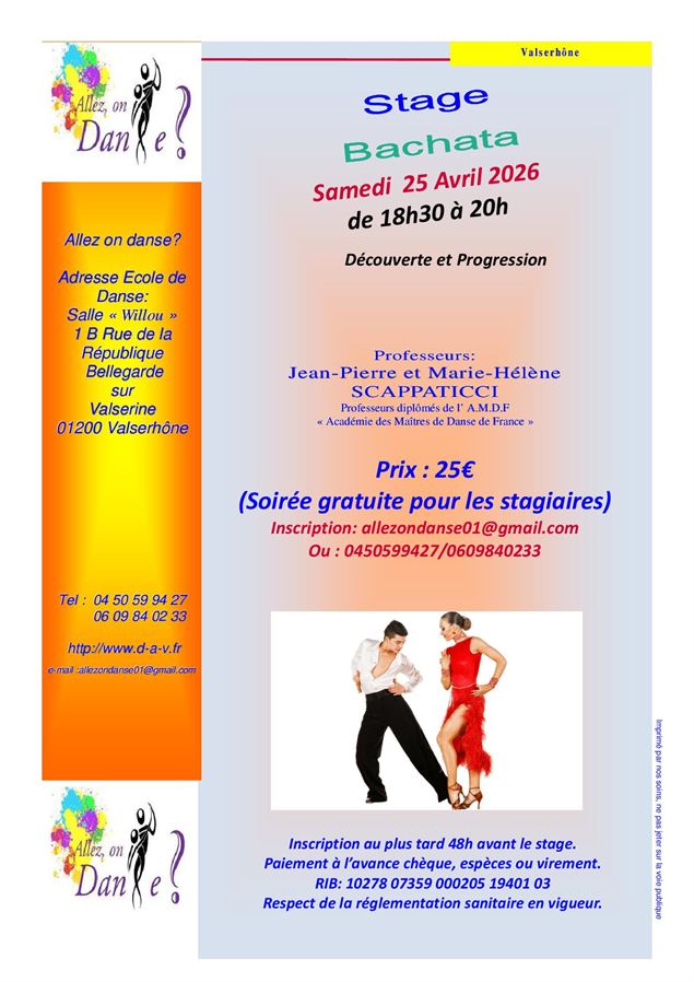Stage de Bachata - Alles on danse ?