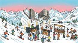 illustration soirée de clôture - OT Flaine -IA