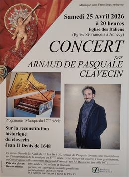 Concert de Arnaud de Pasquale, clavecin_Annecy - Musique sans frontières