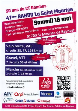 Rando cyclo et pédestre "La Saint Maurice" - CT Dombes