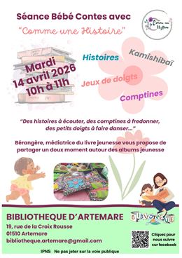 Séance conte pour bébé avec "Comme une histoire"_Artemare - Bibliothèque d'Artemare
