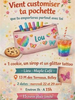 Atelier customisation d'une pochette au Maple Café_Belley - Maple café