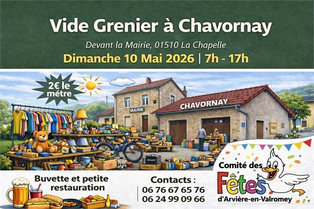 Vide grenier à Chavornay_Arvière-en-Valromey - Comité des fêtes Arvière en Valromey