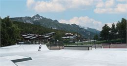 Pratiquant de skateboard sur le skatepark de La Norma - OTHMV