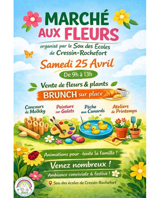 Marché aux fleurs_Cressin-Rochefort - Sou des Ecoles Cressin Rochefort