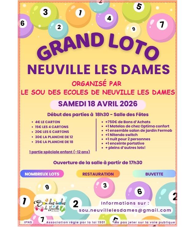 Grand Loto - Sou des écoles 