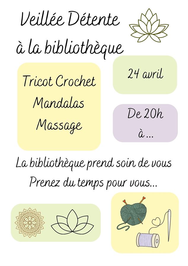 affiche veillée - Bibliothèque