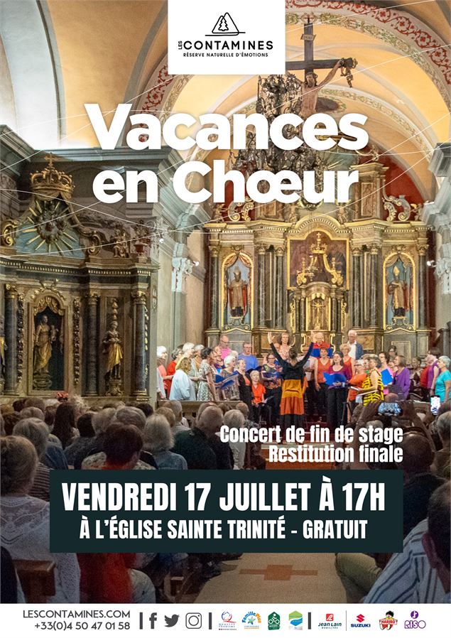 Concert de chant choral avec les choristes de Vacances en Choeur_Les Contamines-Montjoie - Les Conta