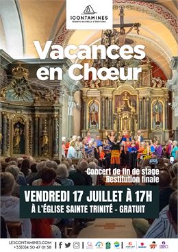 Concert de chant choral avec les choristes de Vacances en Choeur_Les Contamines-Montjoie - Les Conta