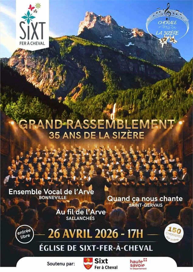 affiche grand rassemblement - Chorale La Sizère