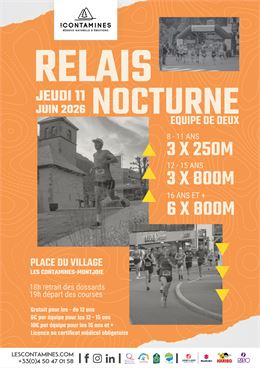 Affiche Relais Nocturne Les Contamines - Les Contamines Tourisme