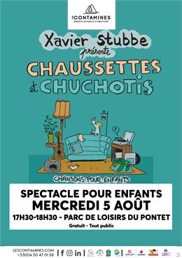 Spectacle pour enfants "Chaussettes et chuchotis" de Xavier Stubbe