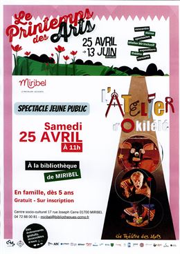Spectacle "L'atelier d'Okilélé" - Bibliothèque de Miribel et Cie Théâtre des Mots