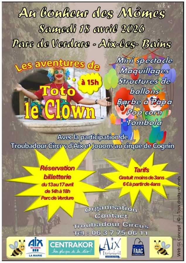 Affiche bonheur des mômes - Troubadour circus