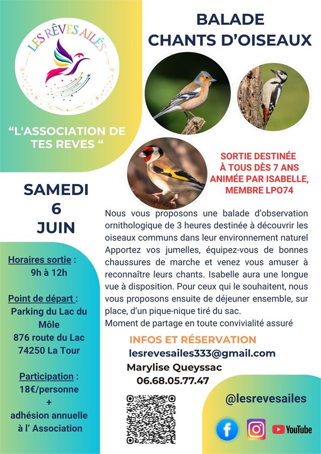 BALADE CHANTS D'OISEAUX - LES REVES AILES