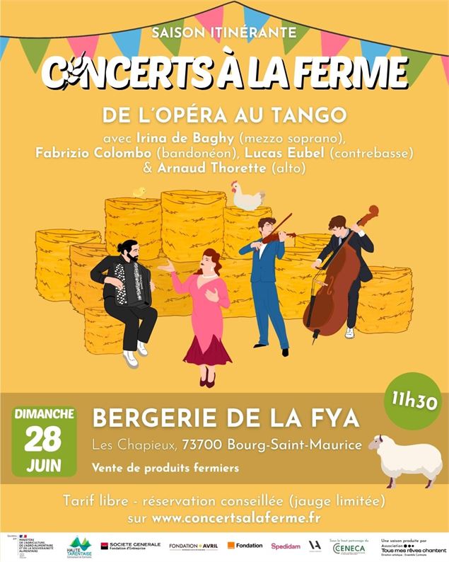 Affiche Concerts à la Ferme - Bourg Saint Maurice