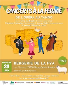 Affiche Concerts à la Ferme - Bourg Saint Maurice