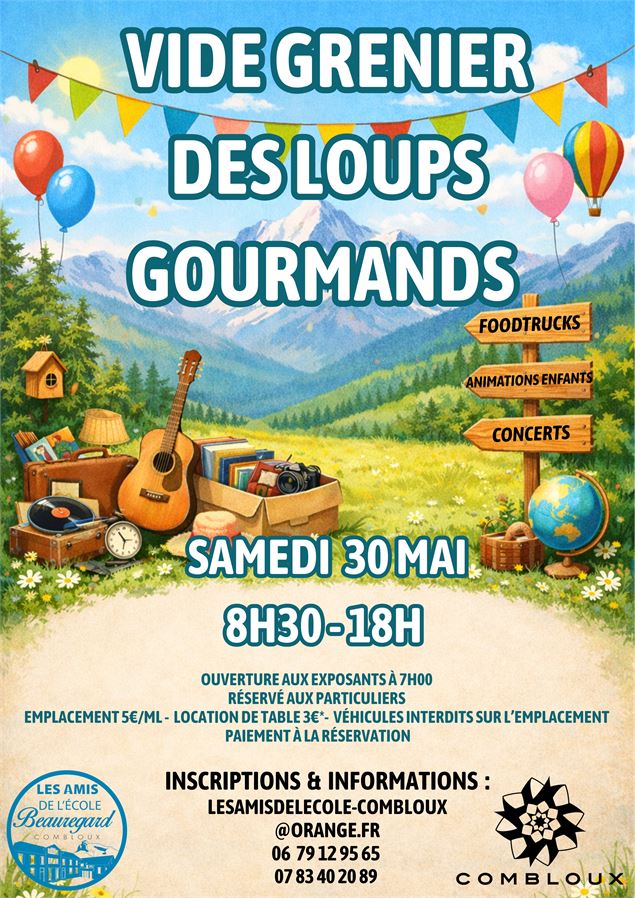 Vide Grenier_Loups Gourmands Combloux - Les amis de l'école Beauregard