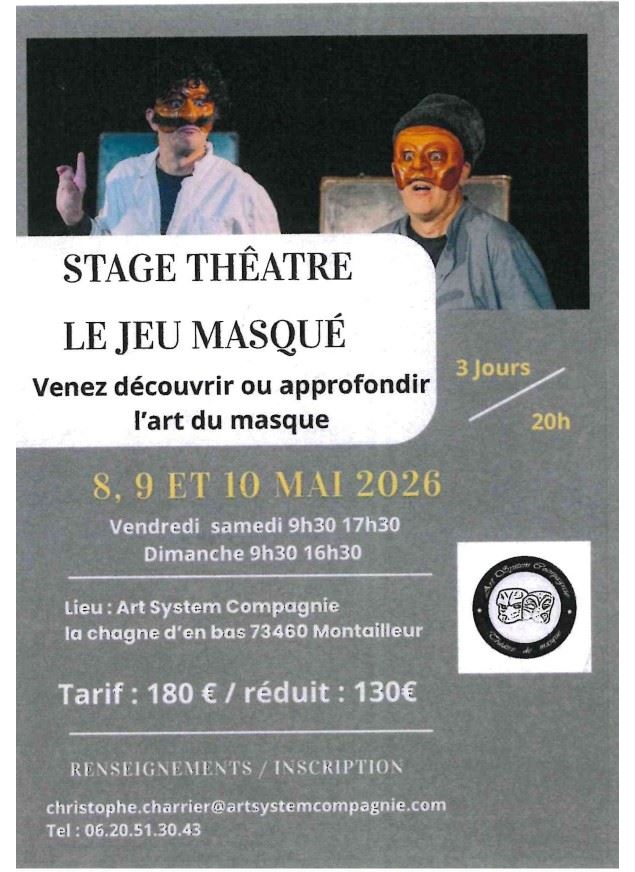 Stage de théâtre : Le jeu masqué_Montailleur