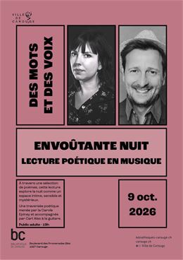 Envoûtante nuit : Lecture poétique en musique - DR