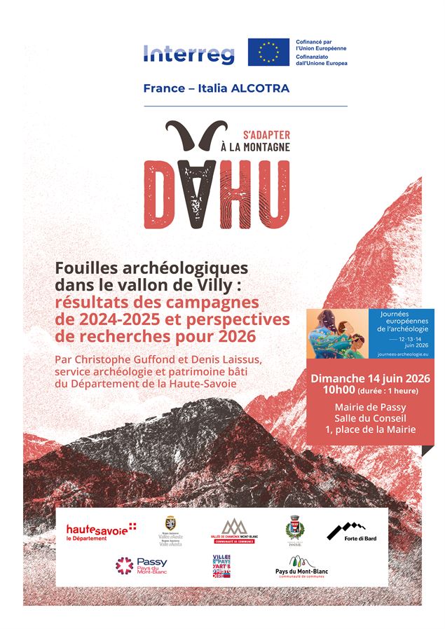 Conférence sur les fouilles archéologiques dans le vallon de Villy_Passy