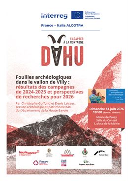 Conférence sur les fouilles archéologiques dans le vallon de Villy_Passy