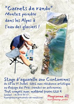 Carnets de rando : stage d'aquarelle dans les montagnes des Contamines_Les Contamines-Montjoie - Thi