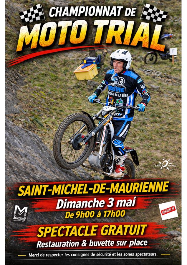 Championnat de moto trial_Saint-Michel-de-Maurienne - Moto verte