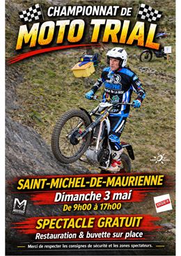 Championnat de moto trial_Saint-Michel-de-Maurienne - Moto verte