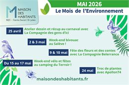 mois de l'environnement - Maison des habitants
