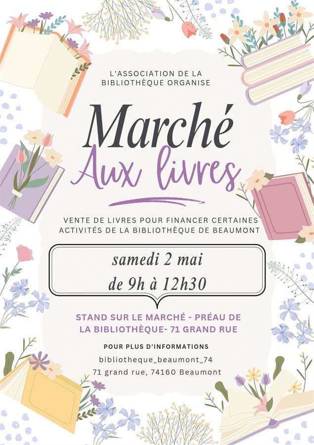 marché aux livres - association de la bibliothèque de beaumont