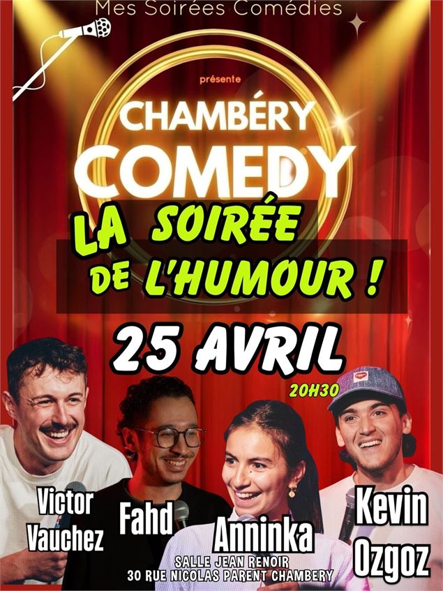 Chambéry, comédie la soirée de l’humour - Chambéry Comedy festival