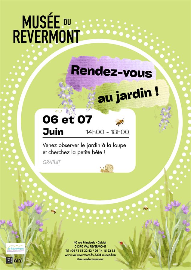 Rendez-vous au jardin du Musée du Revermont - 6 et 7 juin - DR Musée du Revermont