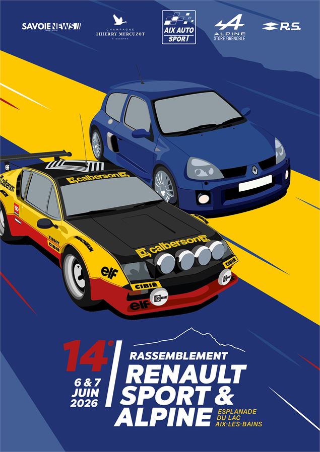 Affiche 14e rassemblement RS et Alpine - MP Création graphique