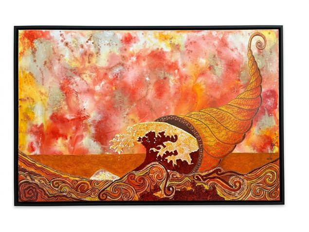 L'infini des vagues, peinture de Maryvonne Zoeler - Maryvonne Zoeller
