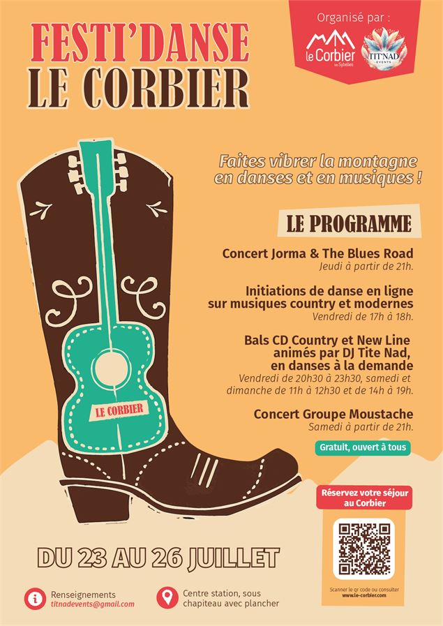 Affiche du Festi Danse du Corbier - Office de Tourisme Le Corbier