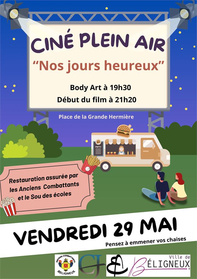 Ciné plein air : Nos jours heureux - Mairie Béligneux