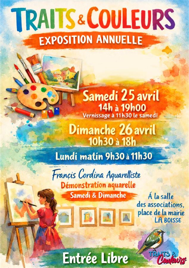 Exposition annuelle de Traits et couleurs_La Boisse