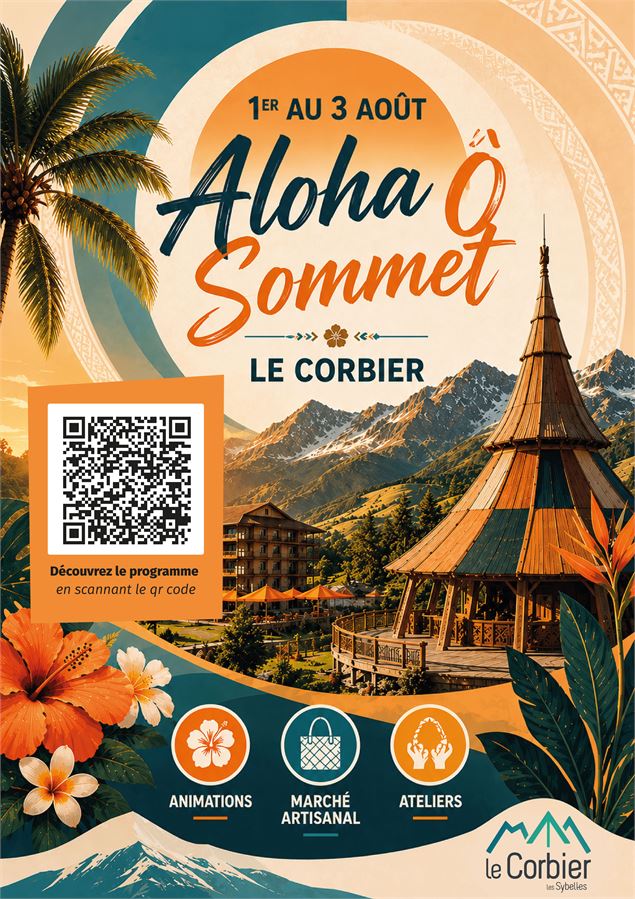 Affiche Aloha Ô Sommet - Office de Tourisme Le Corbier
