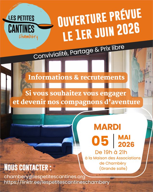 Recrutement Bénévole Les Petites Cantines Chambéry  - Les Petites Cantines