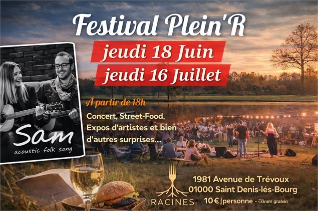 Visuel Festival Plein'R - ©Racines Domaine du Lac