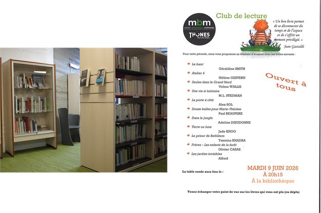 Club de lecture_Thônes - Bibliothèque Multimédia