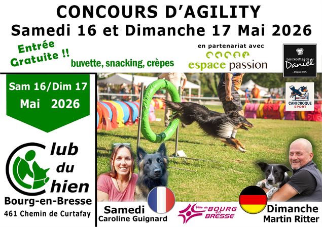 Visuel Concours Agility Bourg en Bresse - ©Club du chien Bourg en Bresse