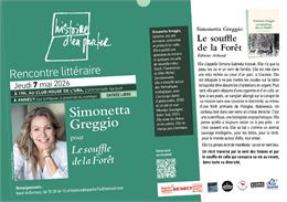 Rencontre littéraire avec Simonetta Greggio pour "Le Souffle de Forêt"_Annecy - Histoire d'en parler